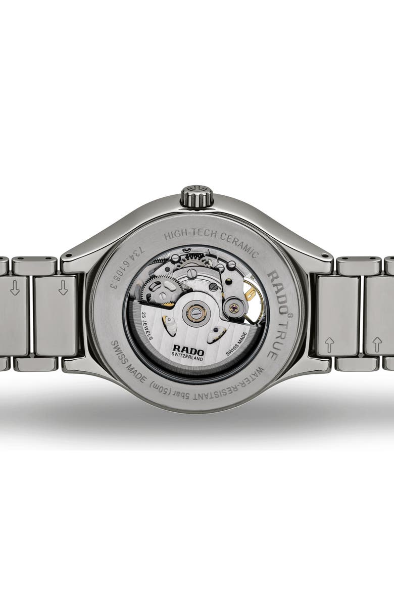 RADO True Secret Ceramic Bracelet Watch, 40mm, Alternate, color,