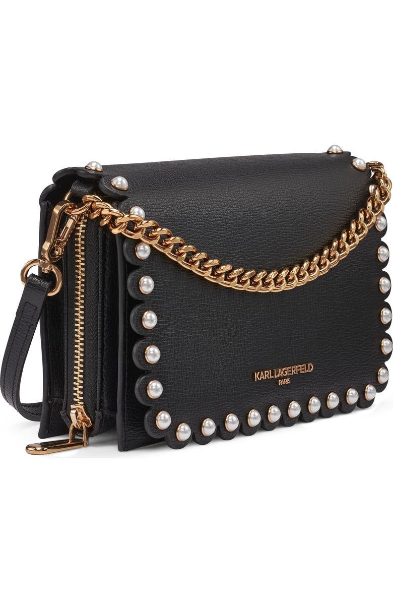 KARL LAGERFELD PARIS Lourdes Crossbody, Alternate, color, Blue Aura
