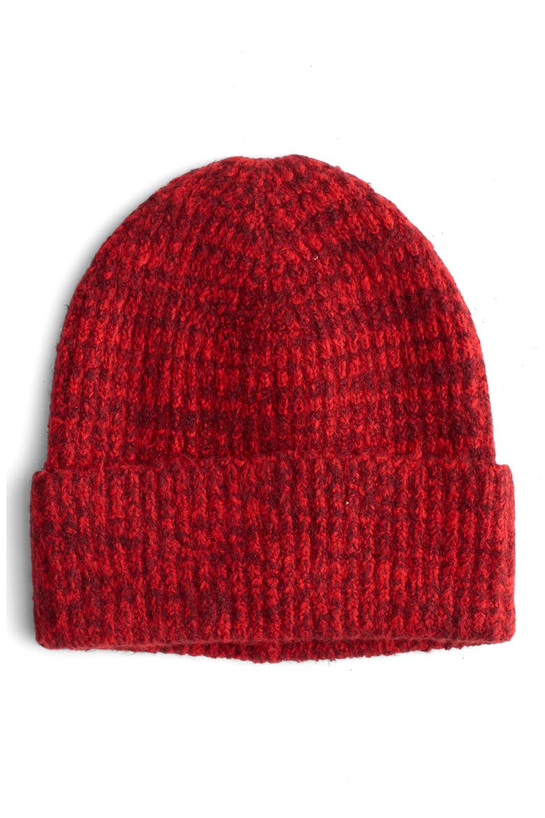 Carol Marled Beanie, Main, color, BRIGHT CHERRY MARL