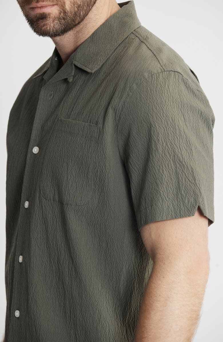 JACHS Suffolk Seersucker Camp Shirt, Alternate, color, Olive