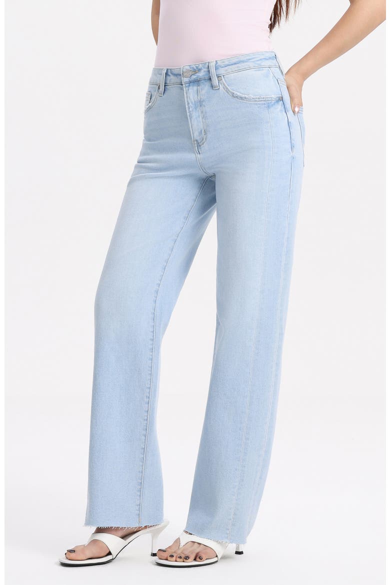 High Waist Straight Leg Jeans, Alternate, color, ICEVEIL