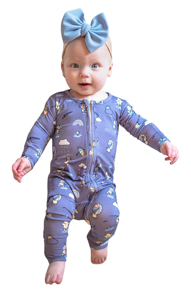 Bellabu Bear Kids' Rainbow Bear Convertible Footie Pajamas, Alternate, color, 