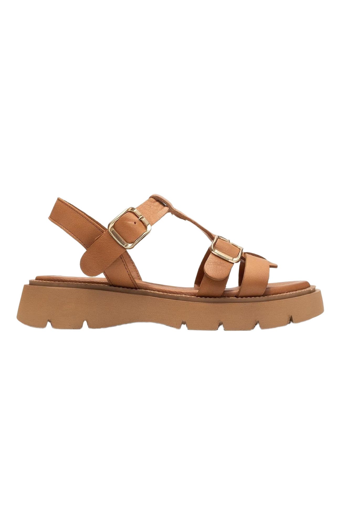 Melvin Leather Sandal, Alternate, color, Cognac Leather