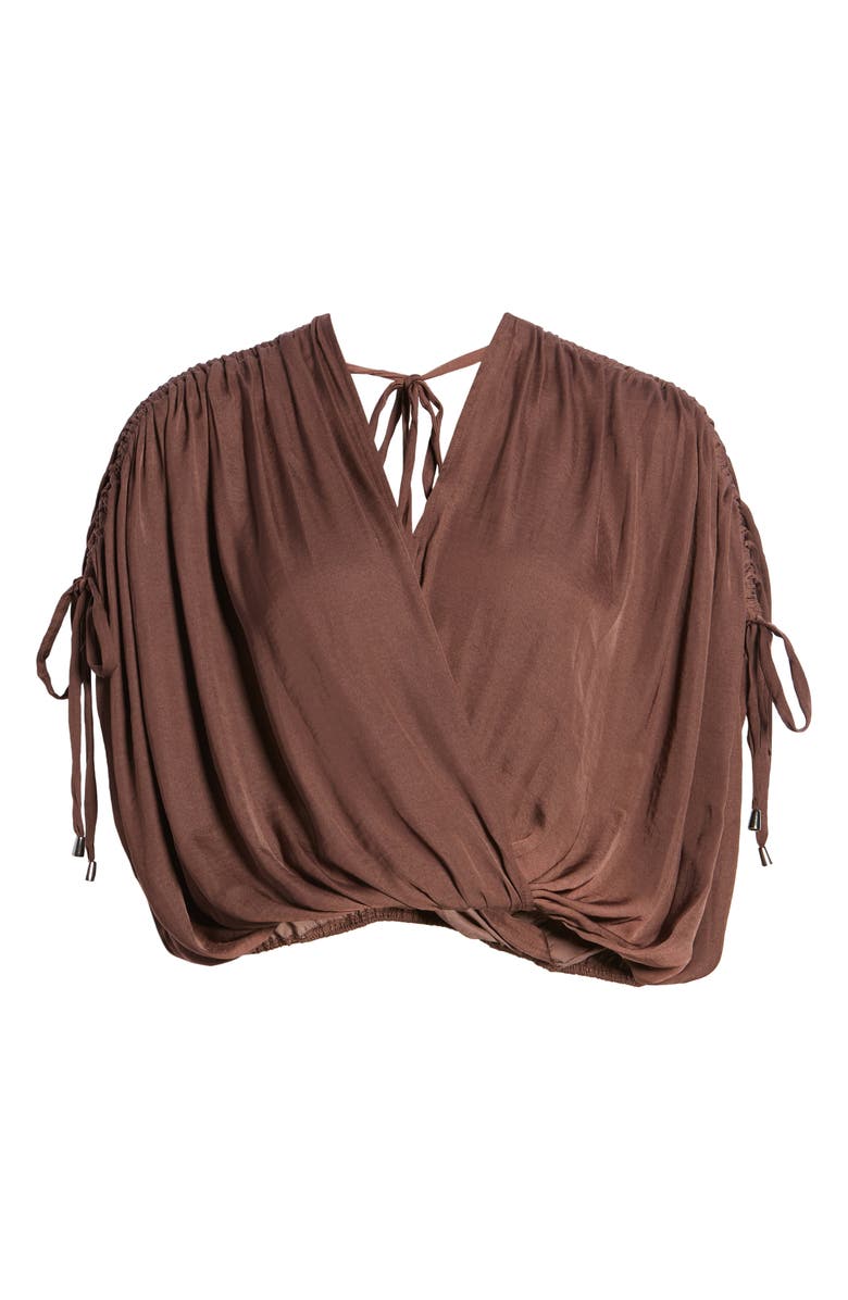 Free People Tie Back Cinch Sleeve Top, Alternate, color, 