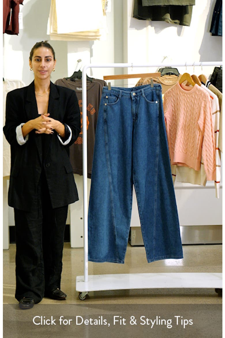 Twist Seam High Waist Barrel Leg Jeans video
