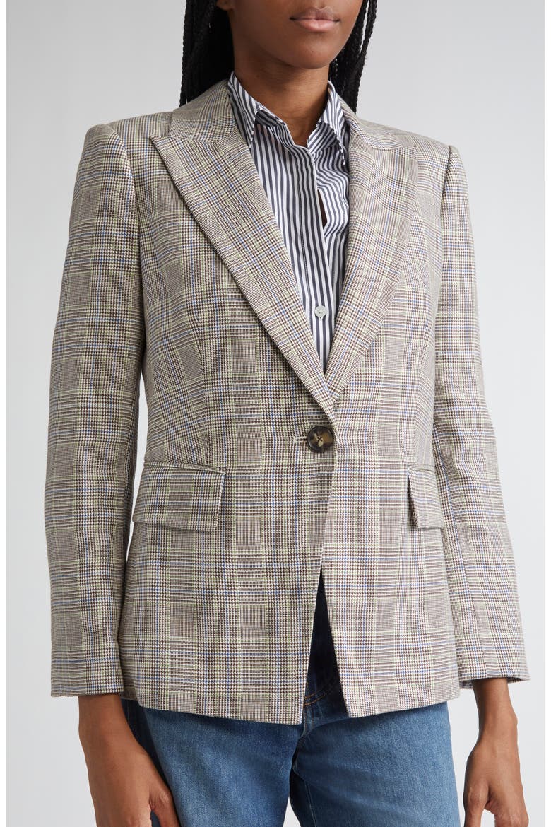 Obie Linen Dickey Jacket, Alternate, color, OFF WHITE MULTI
