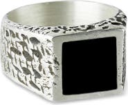 TORRELA Square with Onyx Silver Ring