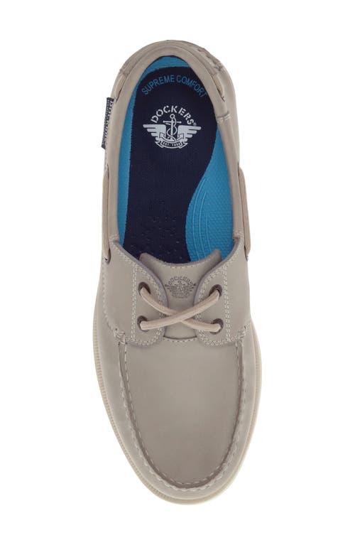 Dockers Mens Dennison Genuine Leather Dress Casual Boat Shoe In Light Grey