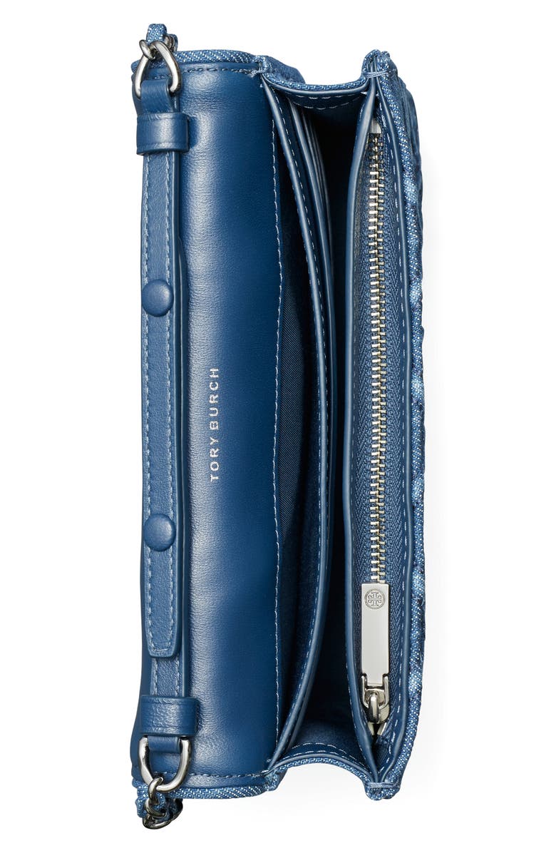 Tory Burch Fleming Denim Crossbody, Alternate, color, Denim