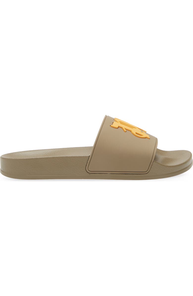 Palm Angels Logo Slide Sandal, Alternate, color, Forest Green