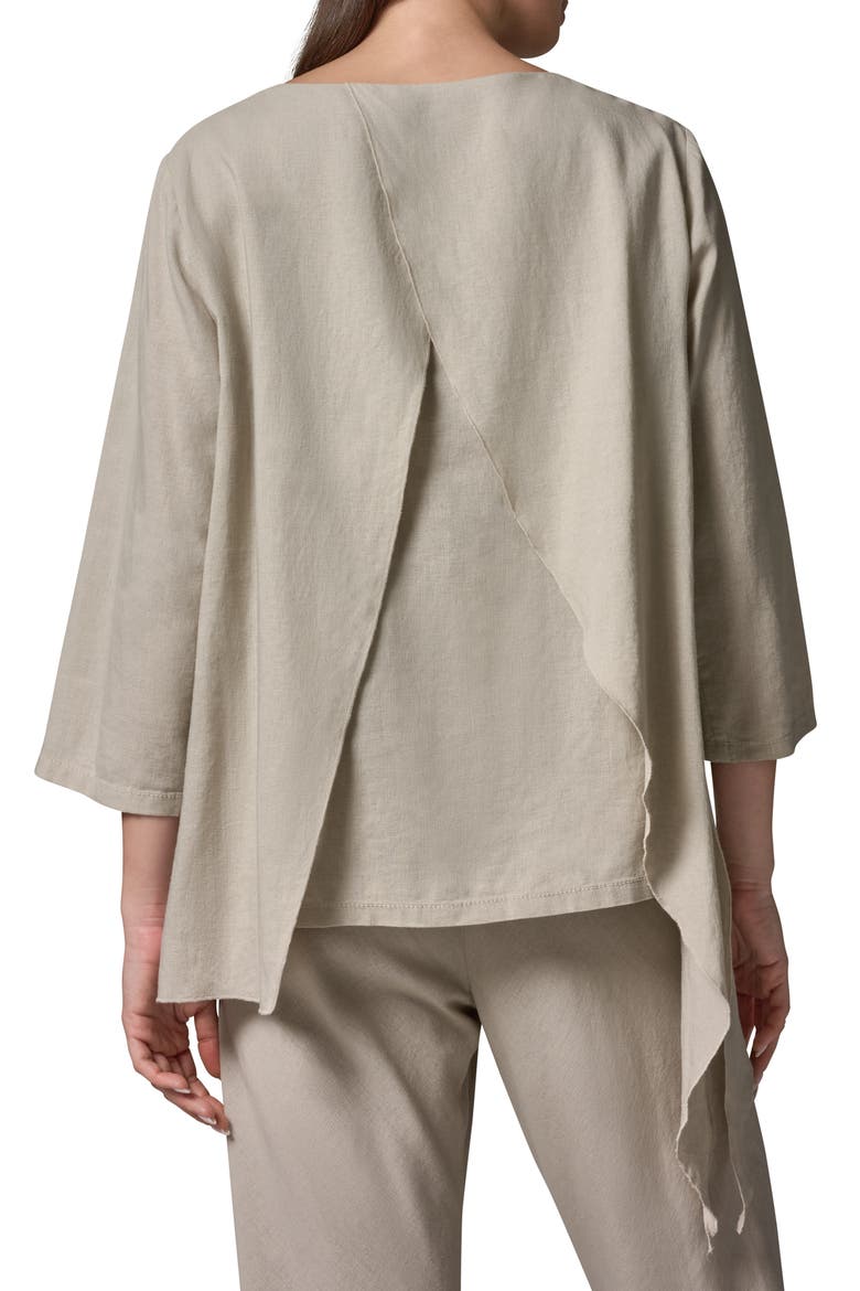 Overlap Wrap Front Top, Alternate, color, SANDSTONE