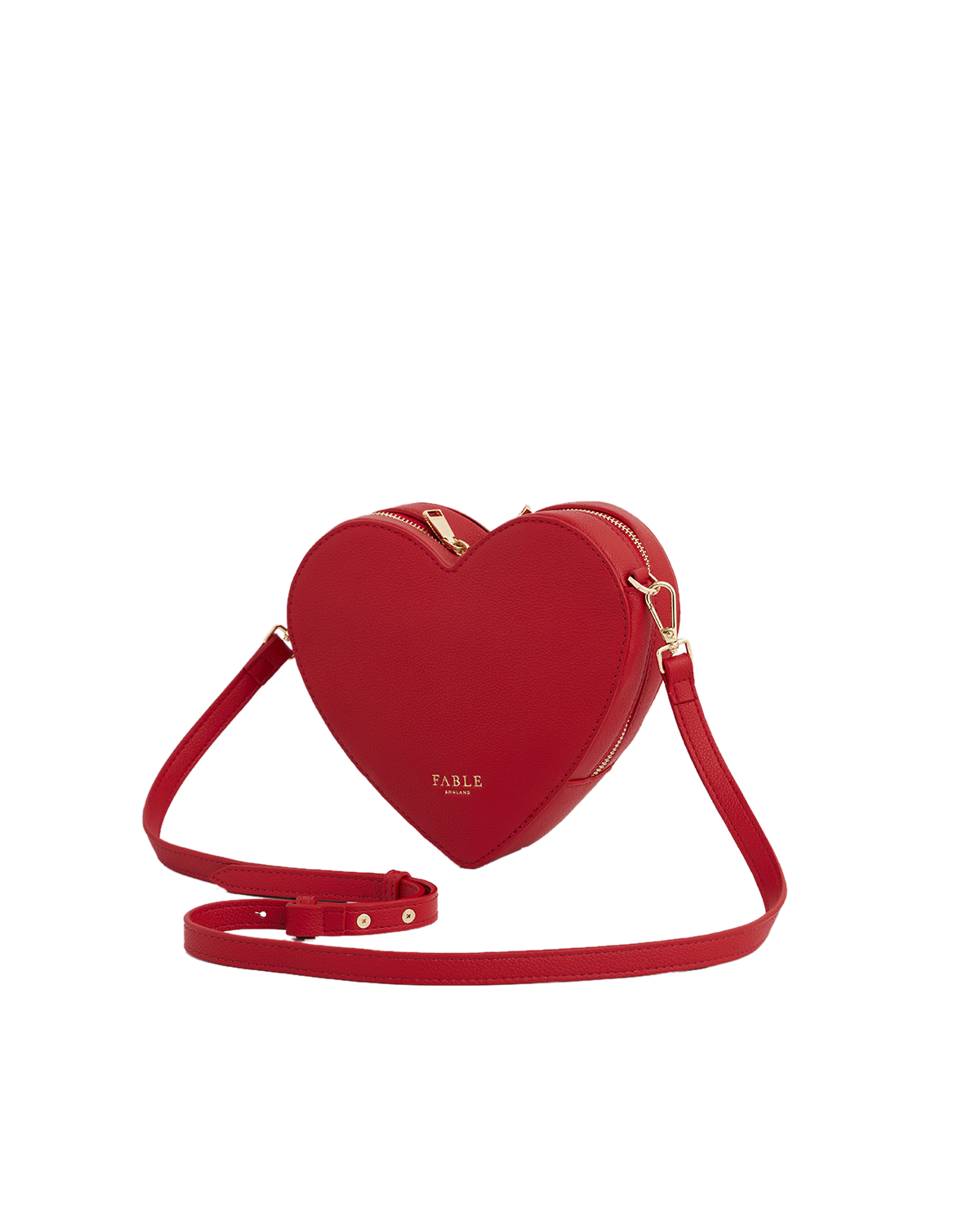 Fable England Penelope Heart Crossbody Purse, Alternate, color, Red