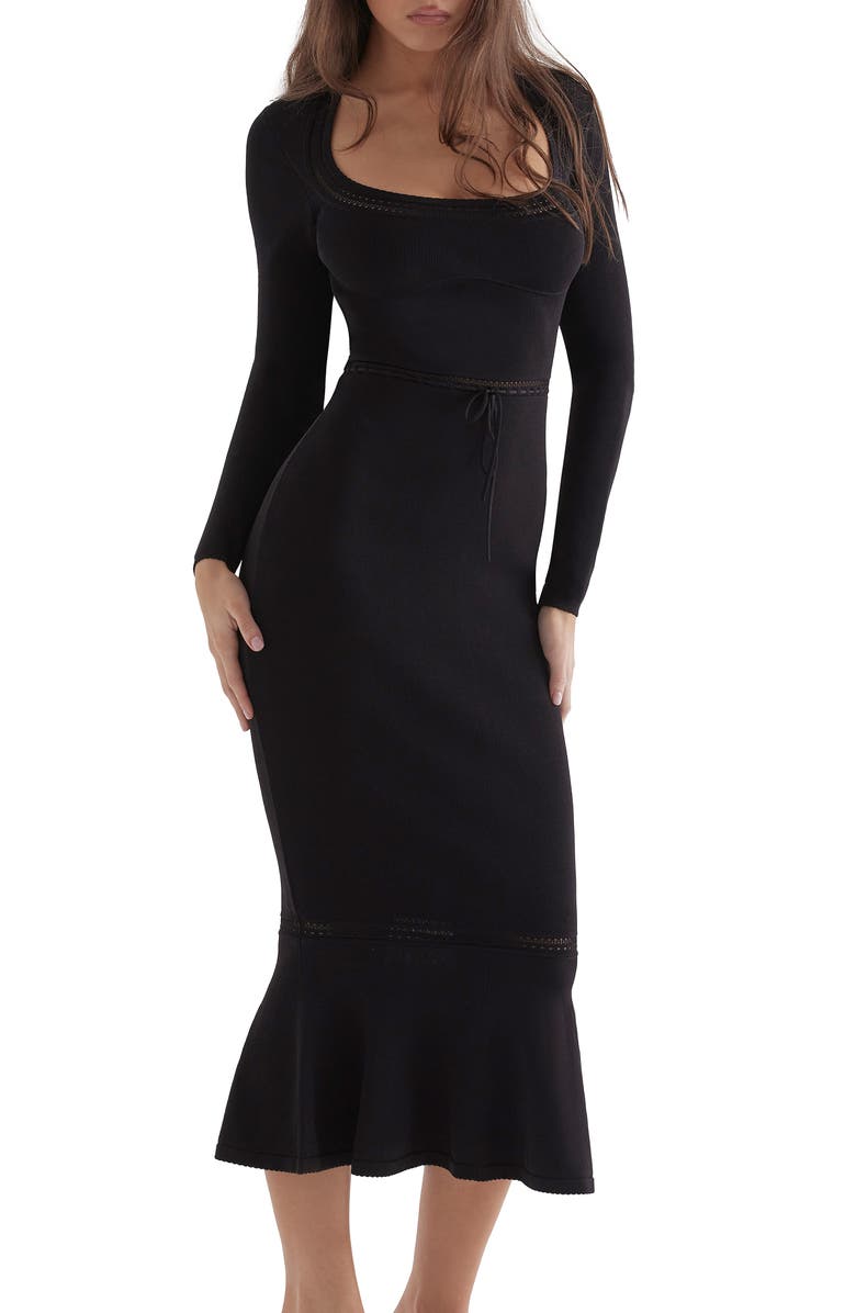 HOUSE OF CB Sasha Long Sleeve Midi Dress, Alternate, color, 