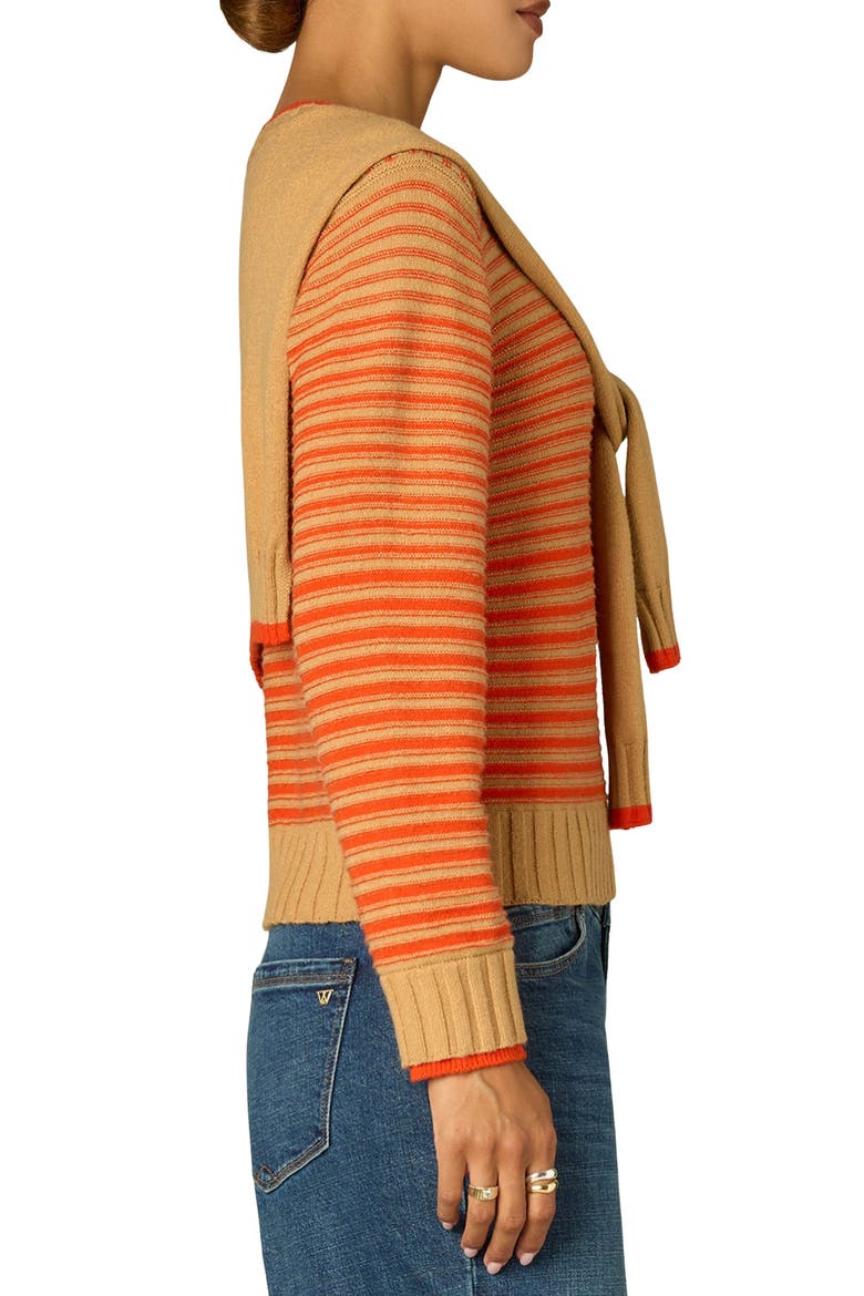 Twofer Crewneck Sweater, Alternate, color, GOLDEN SUGAR MULTI