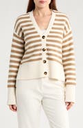 Veronica Beard Saylor Stripe Cotton Cardigan