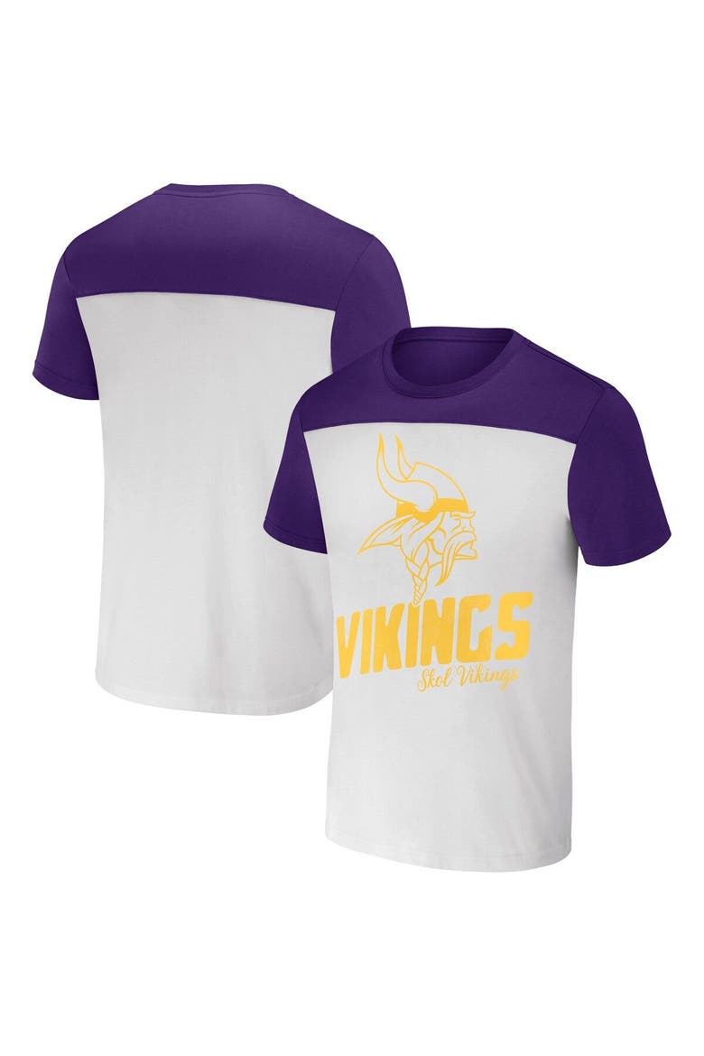 Men's NFL x Darius Rucker Collection by Fanatics Cream Minnesota Vikings Colorblocked T-Shirt, Main, color, Cream