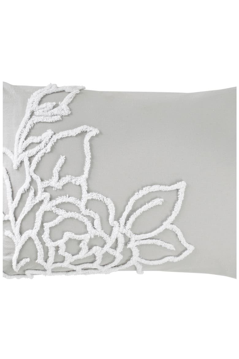 Chenille Rose Comforter & Sham Set, Alternate, color, GREY