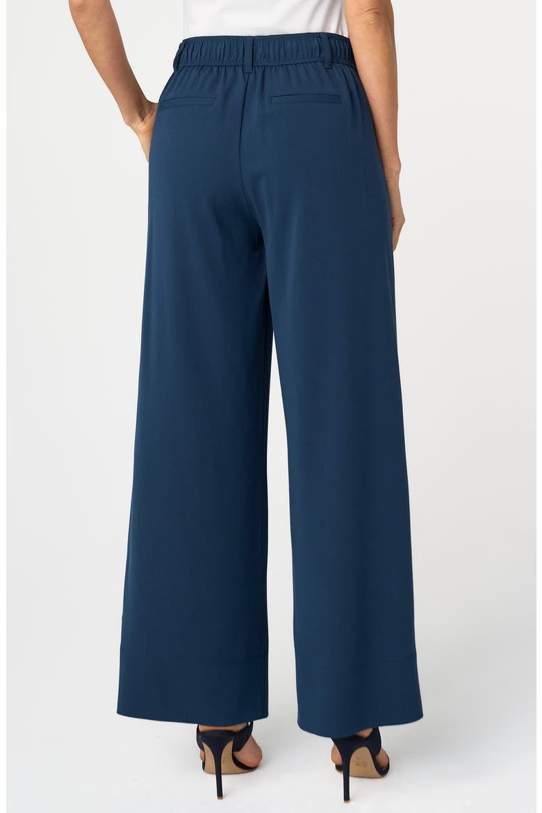 Pleated Wide Leg Ankle Pants, Alternate, color, OXFORD NAVY