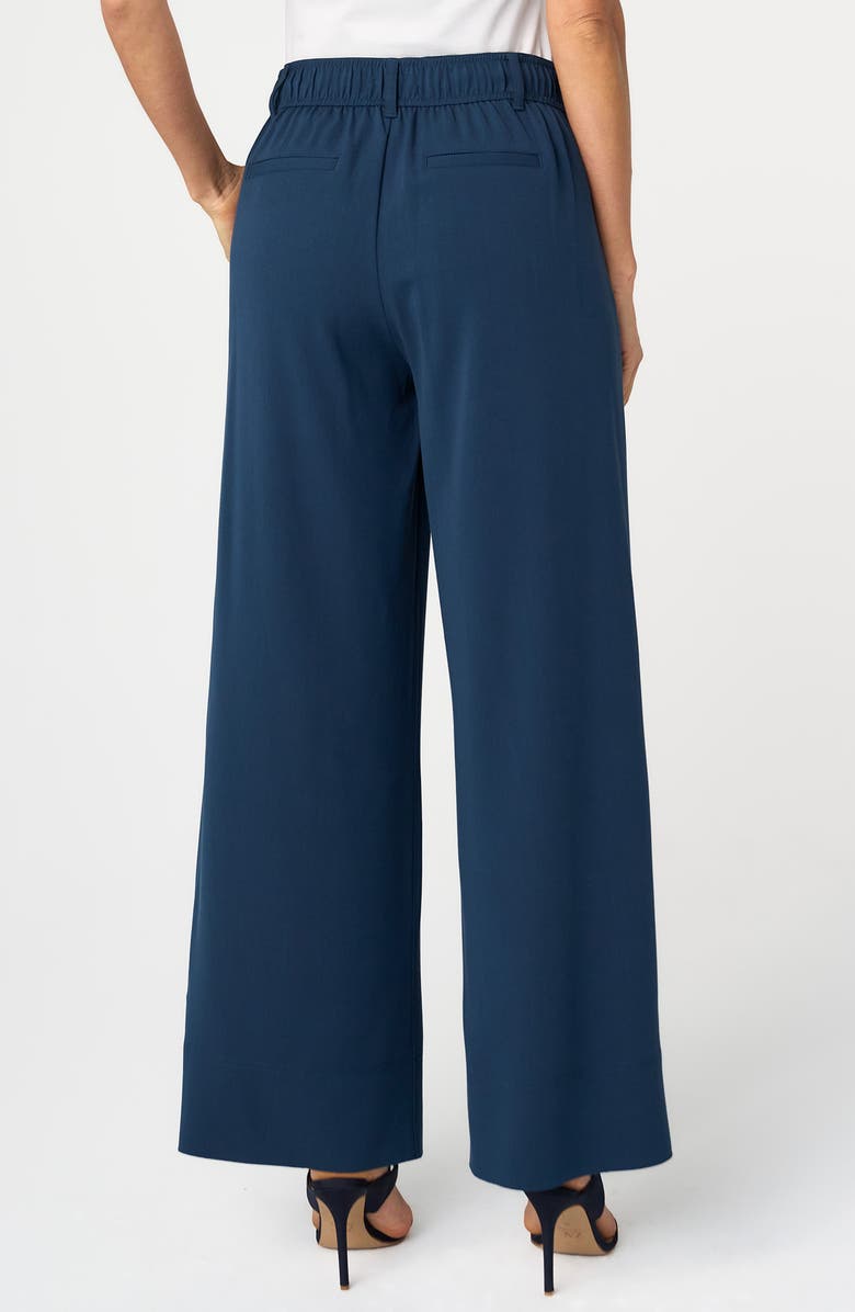 Liverpool Los Angeles Pleated Wide Leg Ankle Pants, Alternate, color, Oxford Navy