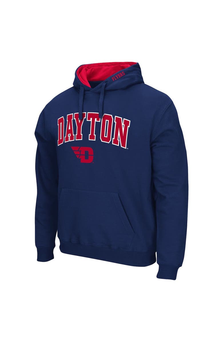 COLOSSEUM Men's Colosseum Navy Dayton Flyers Arch and Logo Pullover Hoodie, Alternate, color, Navy