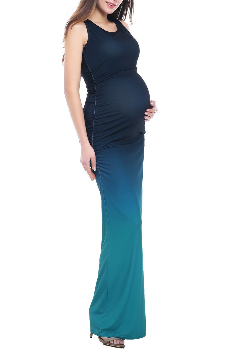 Kimi and Kai Sonia Ombré Maternity Maxi Dress, Alternate, color,