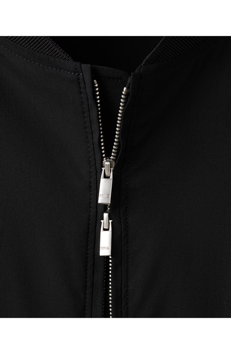 MANGO Bomber Jacket, Alternate, color, Black