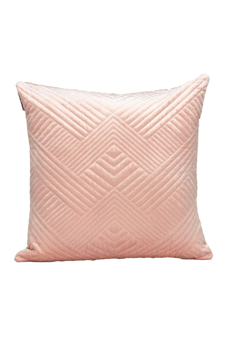 Gaia Topstitched Throw Pillow, Main, color, PINK