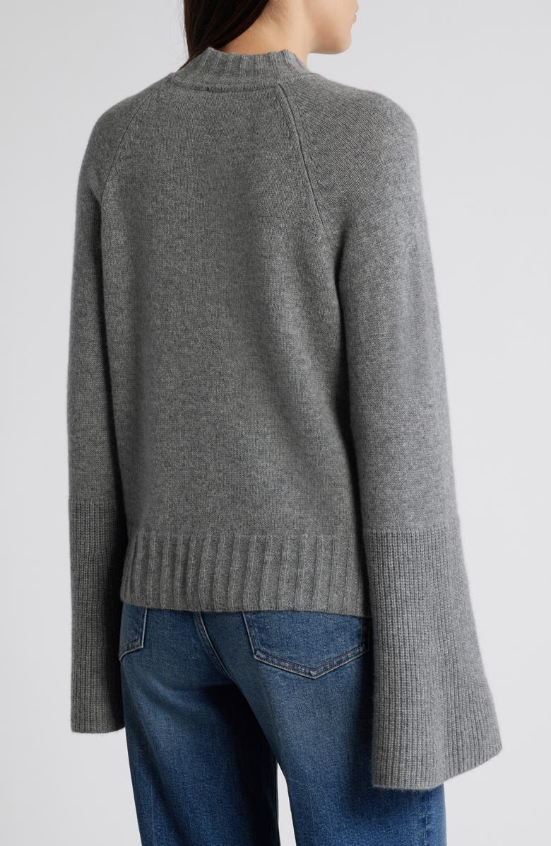PAIGE Laurel Metallic Bell Sleeve Sweater, Alternate, color, Cloudy Heather Grey