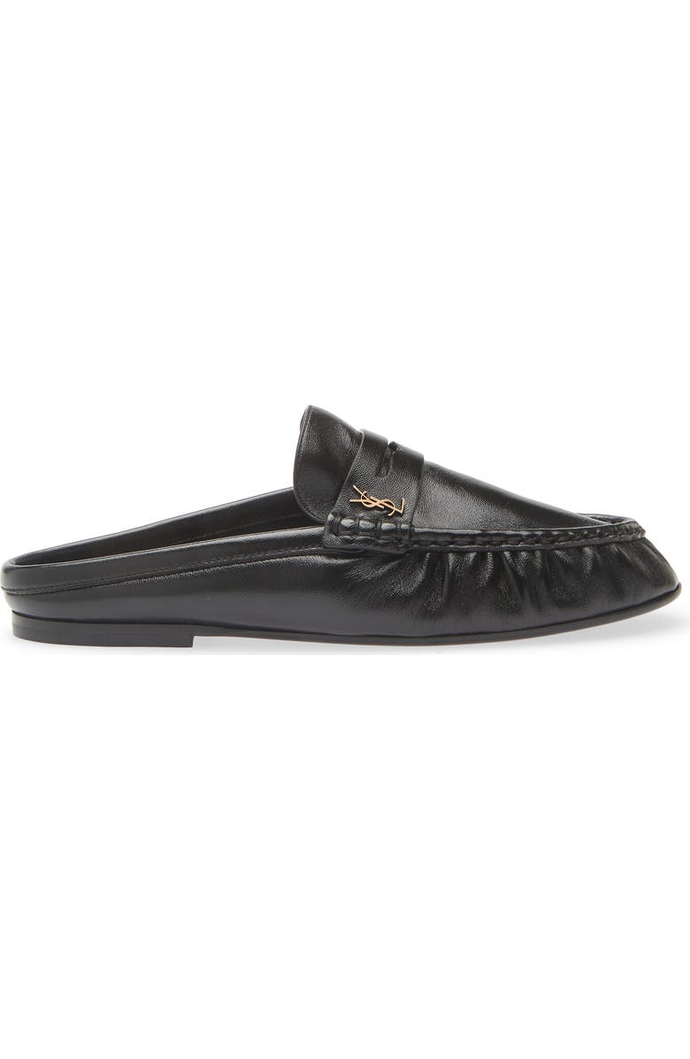 Saint Laurent Le Penny Loafer Mule, Alternate, color, Nero