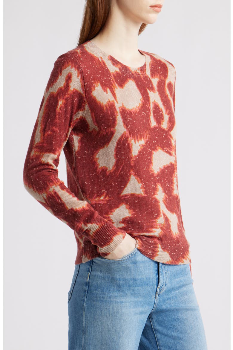 Abstract Animal Print Supersoft Sweater, Alternate, color, SPICE MULTI