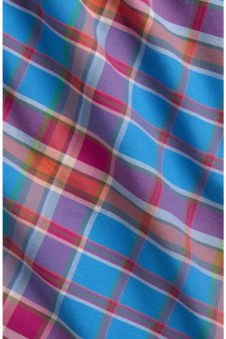 Classic Fit Plaid Cotton Oxford Button-Down Shirt, Alternate, color, 6600 BLUE BERRY MULTI
