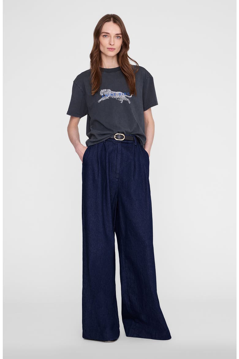 Cade Leopard Tee, Main, color, Washed Black