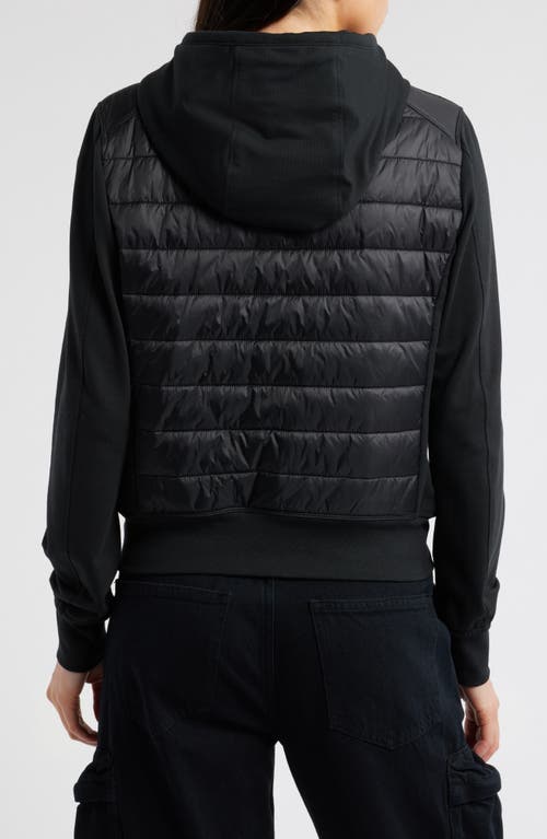 Shop Parajumpers Caelie Water Repellent Mixed Media Quilted Jacket In Black