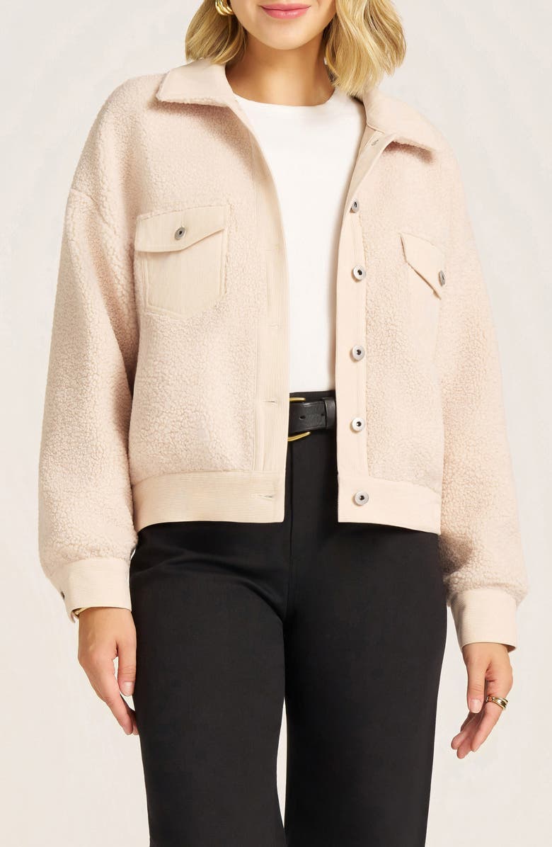 matty m. Lexi High Pile Fleece Jacket, Main, color, Shroom