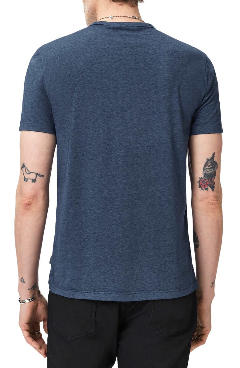 John Varvatos Bale Burnout Crewneck T-Shirt, Alternate, color, Oiled Blue