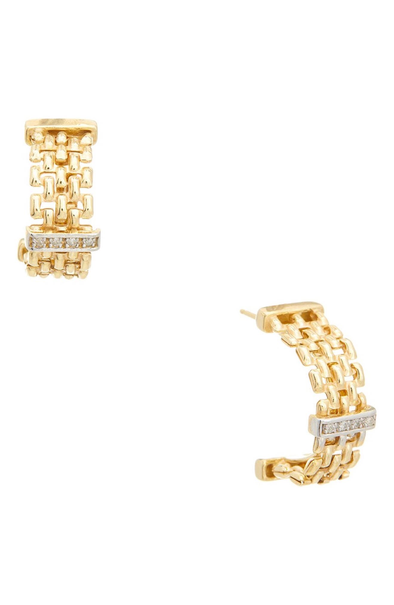 Woven Open Hoop Earrings