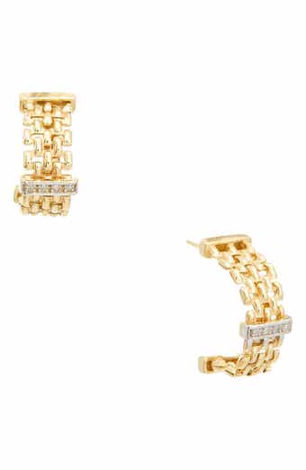 Woven Open Hoop Earrings