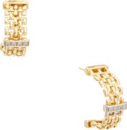 MESHMERISE Woven Open Hoop Earrings