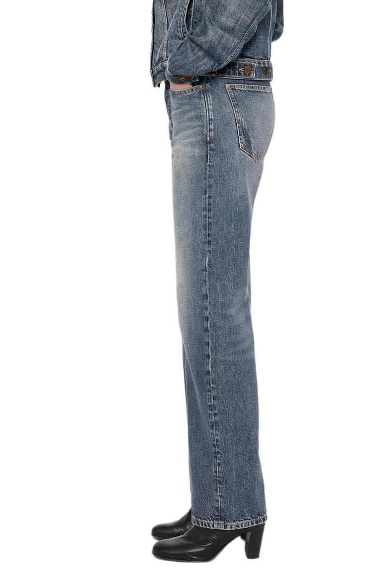 Cohen High Waist Straight Leg Jeans, Alternate, color, DARK INDIGO