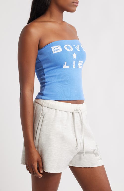 Boys Lie I'm The Captain Tube Top In Blue