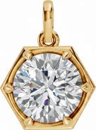 BY ADINA EDEN Lab Grown Diamond Round Encased Charm 14K