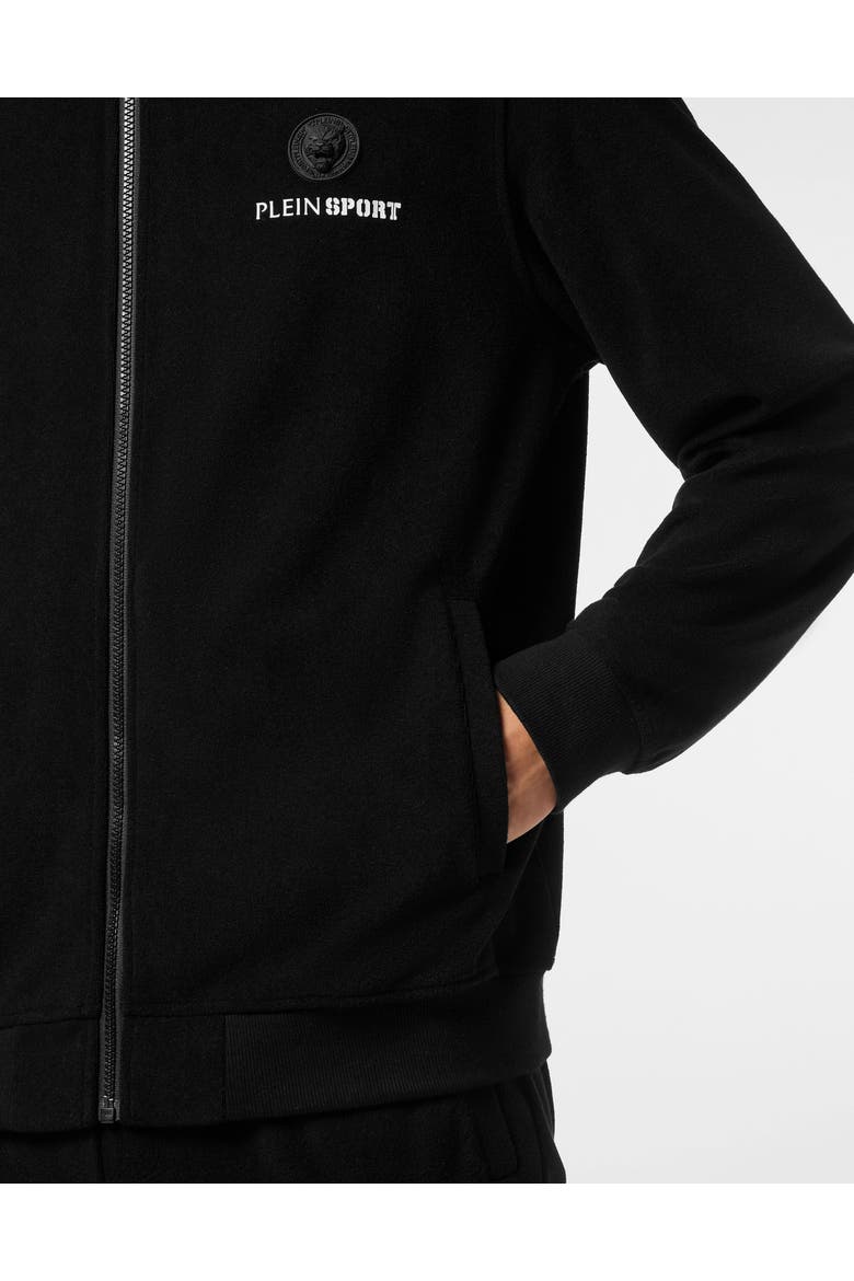 Hoodie Sweatjacket Men, Alternate, color, black