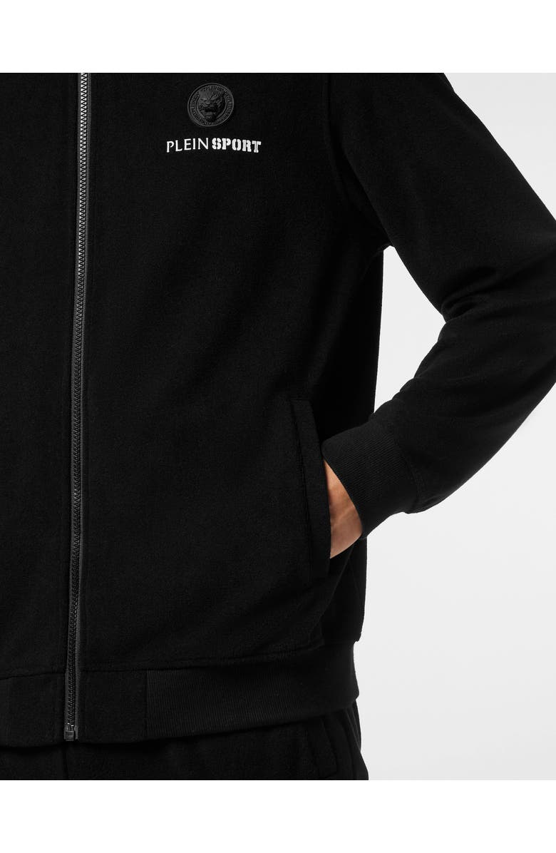 PLEIN SPORT Sponge Hoodie Sweatjacket Men, Alternate, color, Black