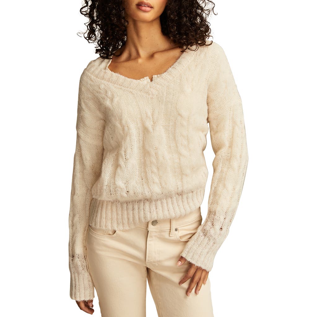 LUCKY BRAND LUCKY BRAND OPEN CABLE STITCH SWEATER
