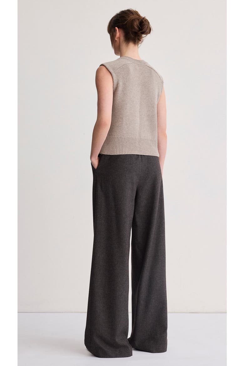 Pleated Trouser, Alternate, color, Tobacco Herringbone