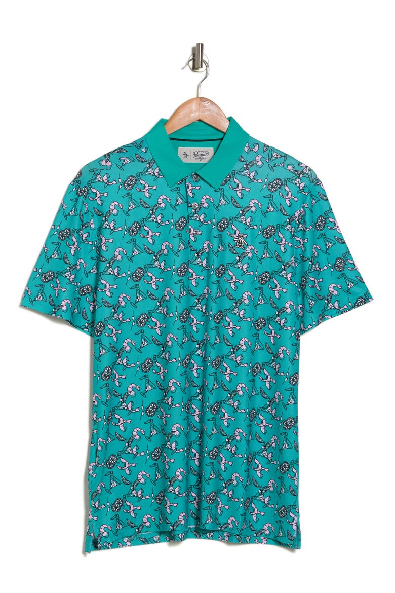Shrimp Cocktail Polo, Alternate, color, BALTIC