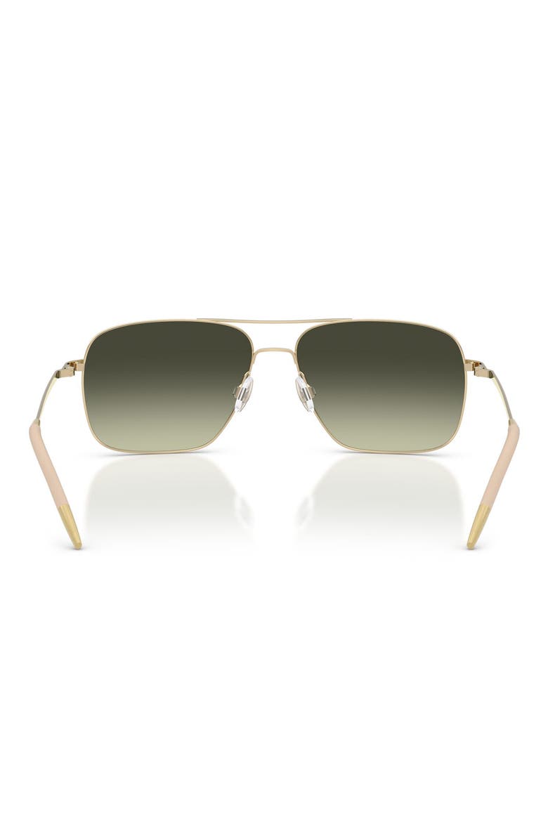 Clifton 58mm Gradient Rectangular Sunglasses, Alternate, color, GOLD / G-15 GRADIENT