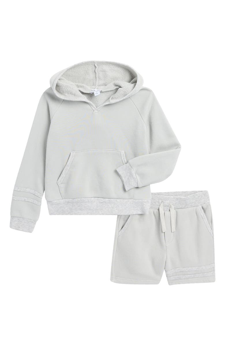 Splendid Kids' Hoodie & Shorts Set, Main, color, Mineral Grey