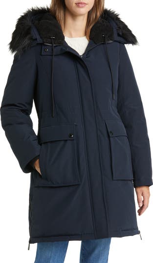 Sam Edelman Faux Fur Trim Parka Nordstrom