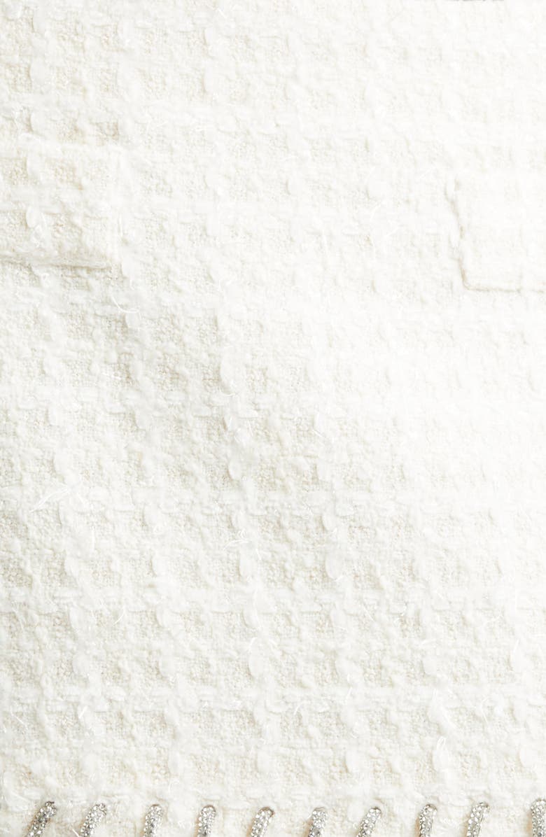 Area Tweed Lady Miniskirt, Alternate, color, Cream White